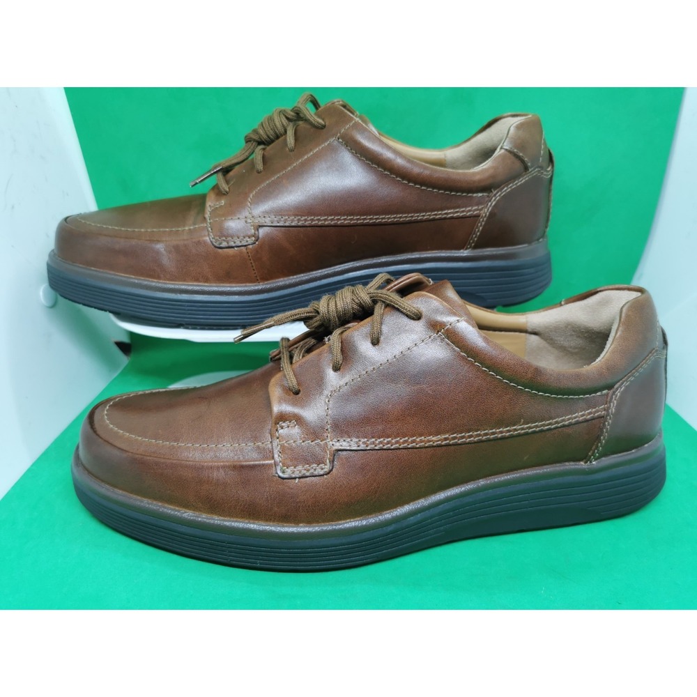Mens Clarks Unstructured Un Abode Ease Leather Casual Lace Up Shoes Size 11.5 M - Picture 15 of 16